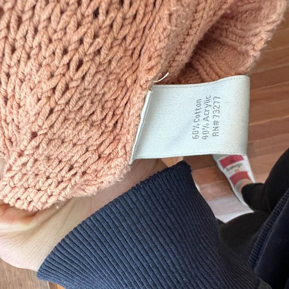 LC Lauren Conrad Coral Square Neck Knit Pullover Sweater Women's Size Medium M - Picture 6 of 7